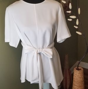 Zara Woman Asymmetrical Ivory Blouse